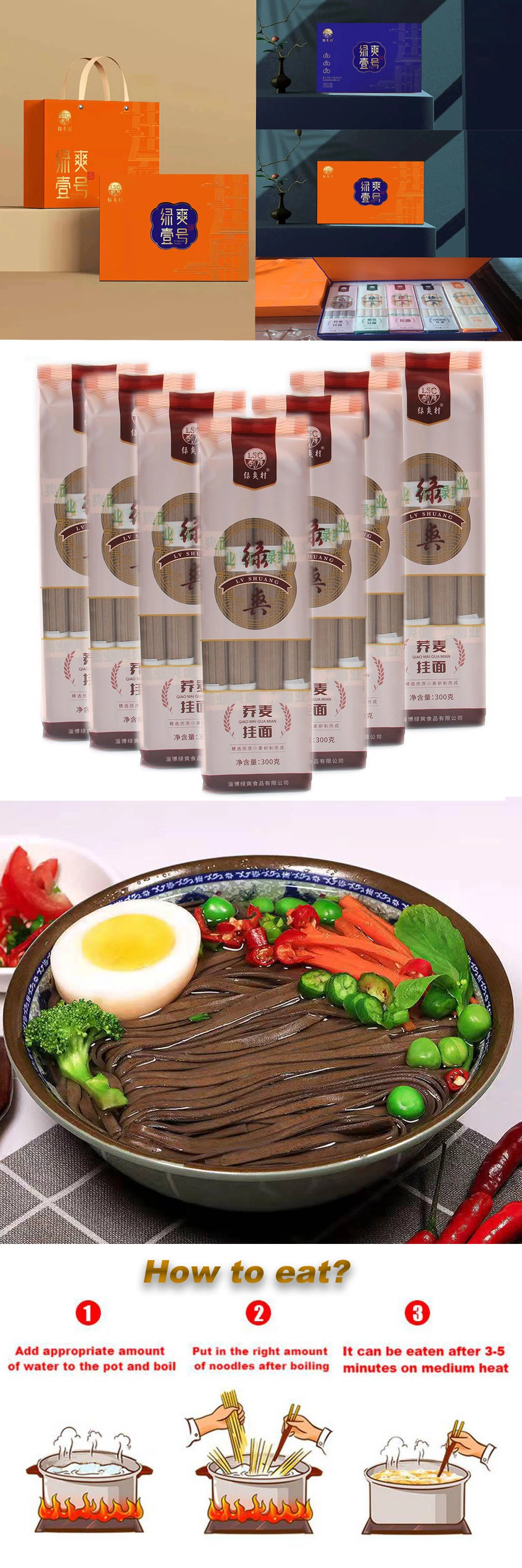 Chinese OEM Organic Fast Food Core Vegetable Grains Dry Instant Noodle Egg Udon Ramen Shirataki Soba Konjac Buckwheat Noodles