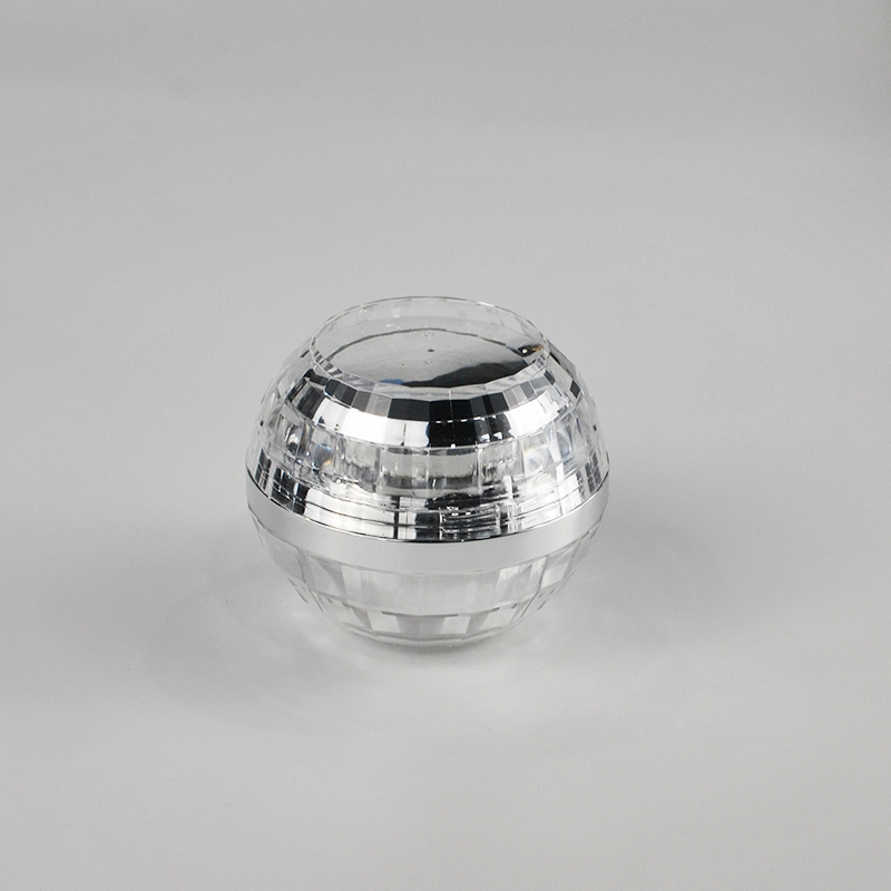 Shiny Silver Cream Jar Plastic Jar for Cosmetic Packaging