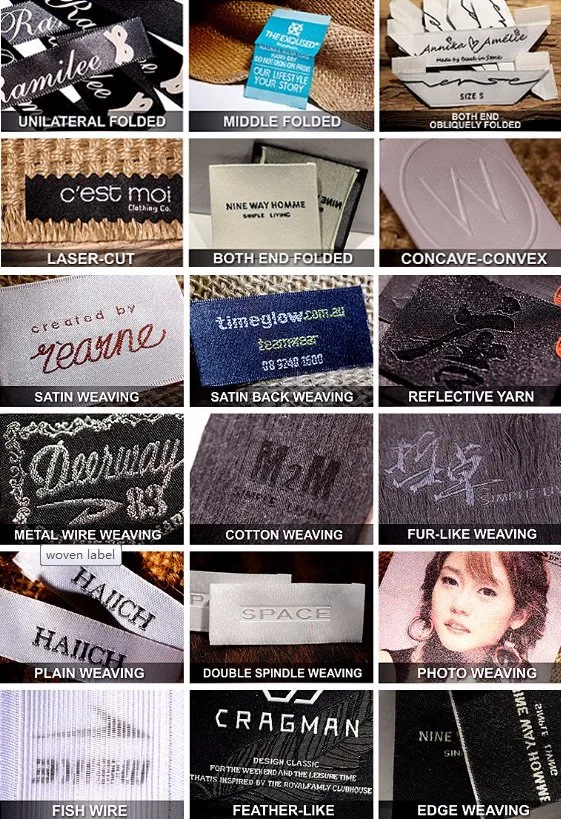 Guangzhou Wholesale Custom High Quality Factory Colorful Clothing Woven Label