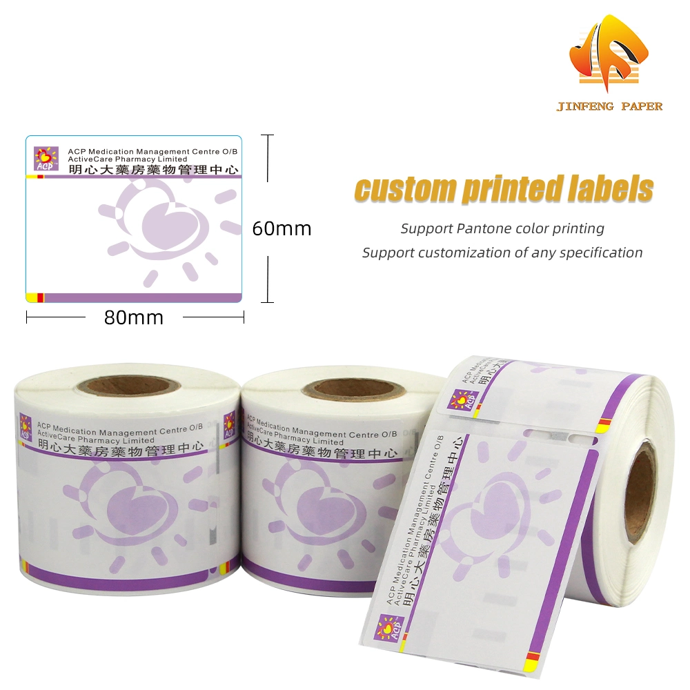 Jf Label Factory Outlet Eco Direct Thermal Transfer Printing Label Roll