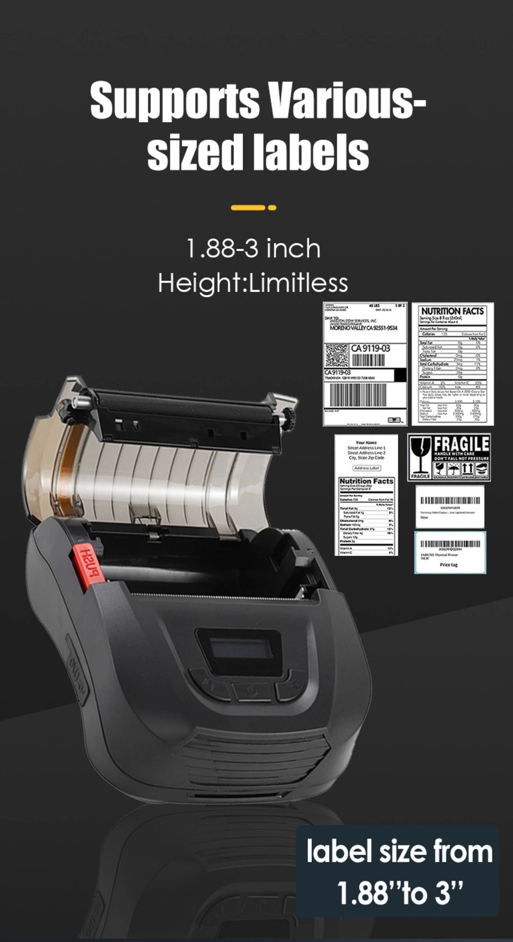 Label Maker Custom Adhesive Printing Factory Supply Price Thermal Label Printer