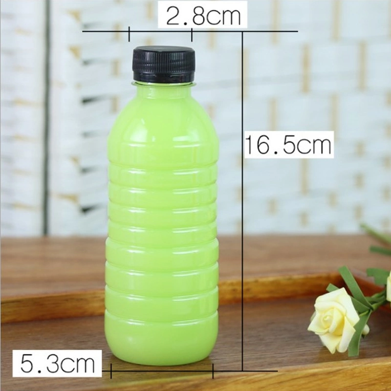Factory Direct Sale 330ml Empty Pet Plastic Mineral Water Bottle with Black White Tamper Proof Lid