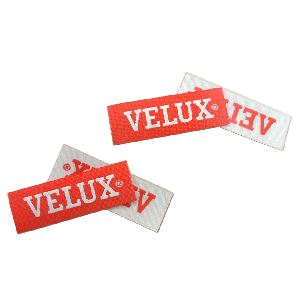 Garment Double Luxury Sided Printed Customized Heat Cut Mesin Jeans Damask Black Vegetable Label Machine Woven Labels