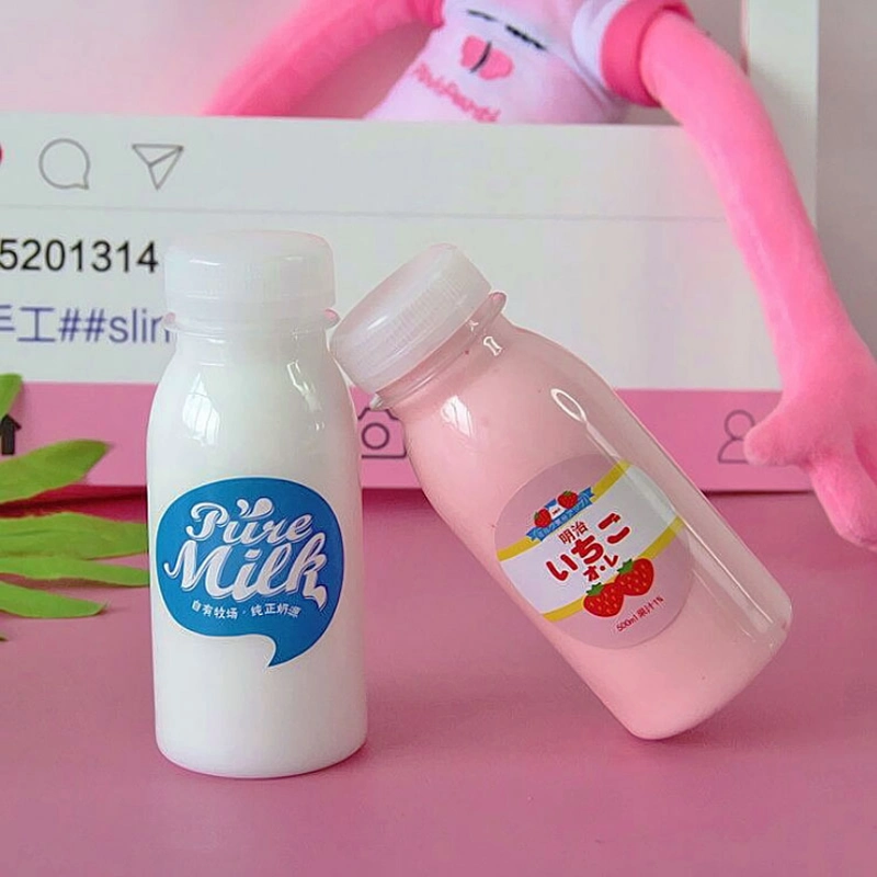 BPA Free Milk Bottle 250ml Empty Clear Plastic Pet Milk Bottles with Tamper-Proof Screw Cap Customized Logo