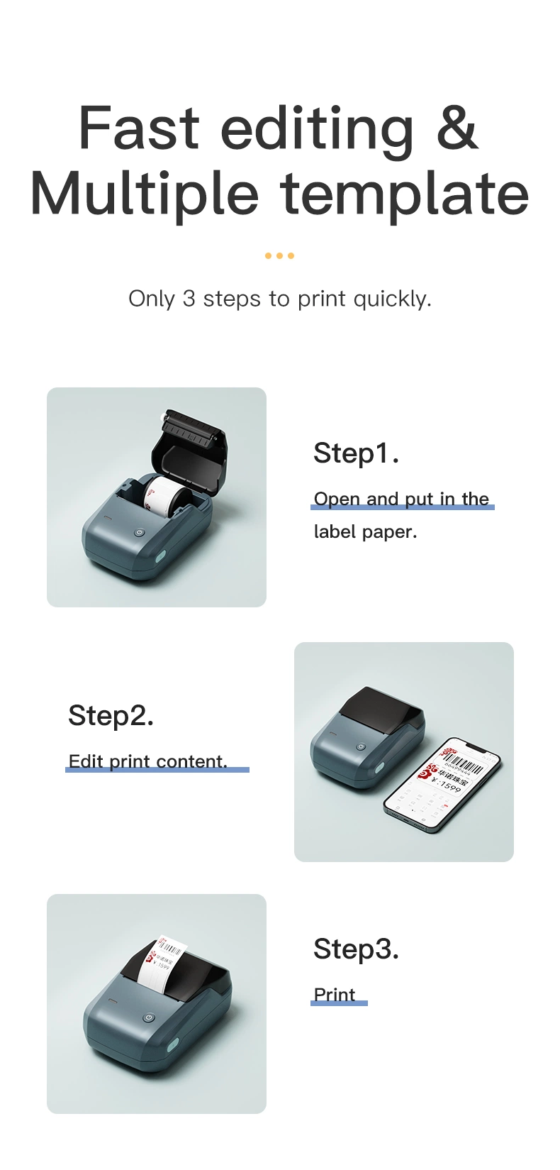 Factory Price 50mm 2 Inch Custom Waterproof Thermal Shipping Label Printer