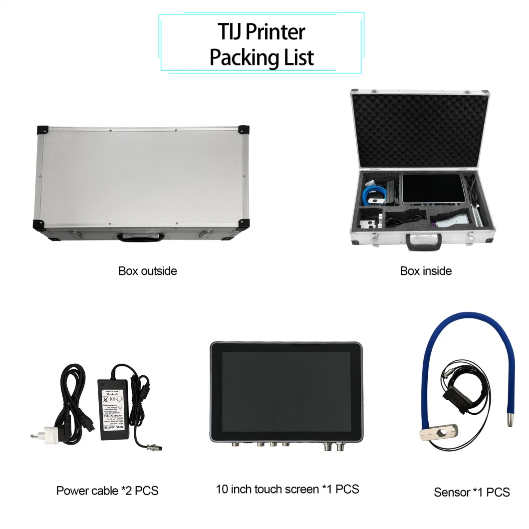 Two Printhead Tij Printer 25.4mm IPS-8920 Industrial Digital Tij Inkjet Printer Coding Lot Number Label Bottle Logo Expiry Date