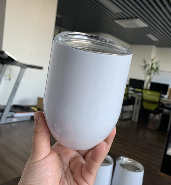 12oz Egg Shaped White Sublimation Blanks 12oz Wine Tumbler Egg Shape Wine Tumbler Wine Tumbler Cups