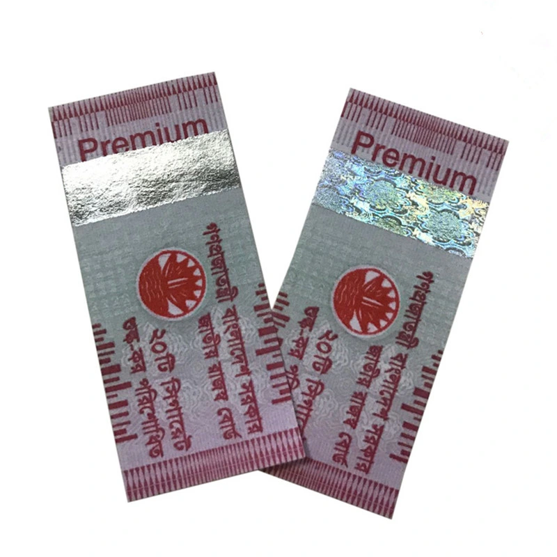 Custom Paper Anti-Fake Security Thermal Adhesive Hologram Seal Strip Label Hot Stamping Laser 3D Hologram Foil Anti-Forgery Ticket Sticker with Qr Code