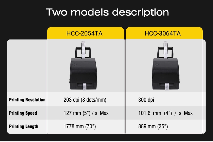 203 Dpi Desktop Bar Code Label Barcode Thermal Label Printer for Shipping Labels (HCC-2054TA)