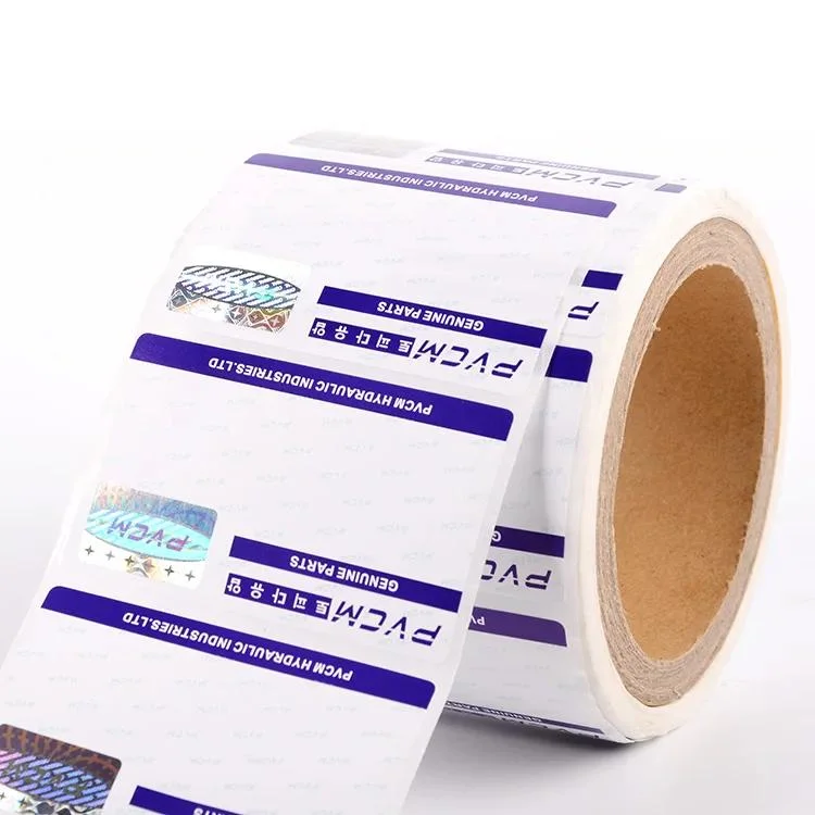 Custom Paper Anti-Fake Security Thermal Adhesive Hologram Seal Strip Label Hot Stamping Laser 3D Hologram Foil Anti-Forgery Ticket Sticker with Qr Code