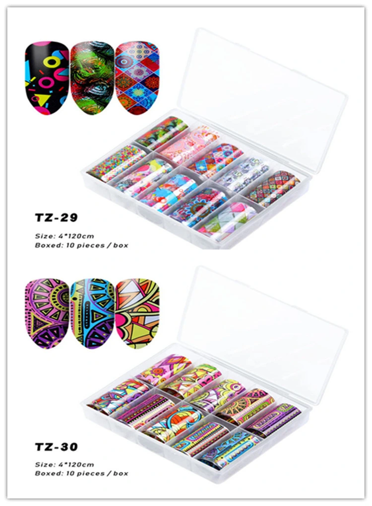 Nail Star Star Sticker Set Starry a Sticker Transfer Paper Colorful Laser Laser Star Paper 10 Mixed 4cm