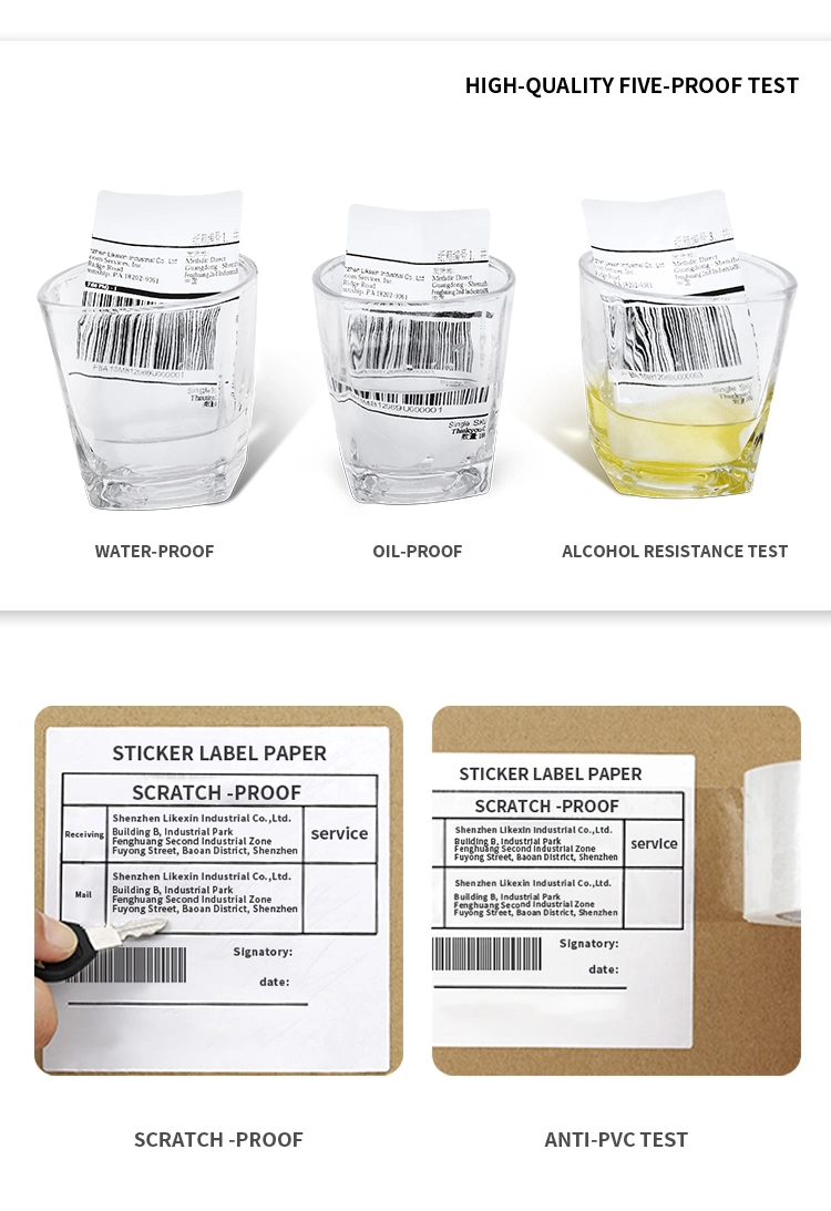 Factory Price Sticker Paper Waterproof Shipping Logistics Address 4X6 Blank Direct Transfer Thermal Labels Roll