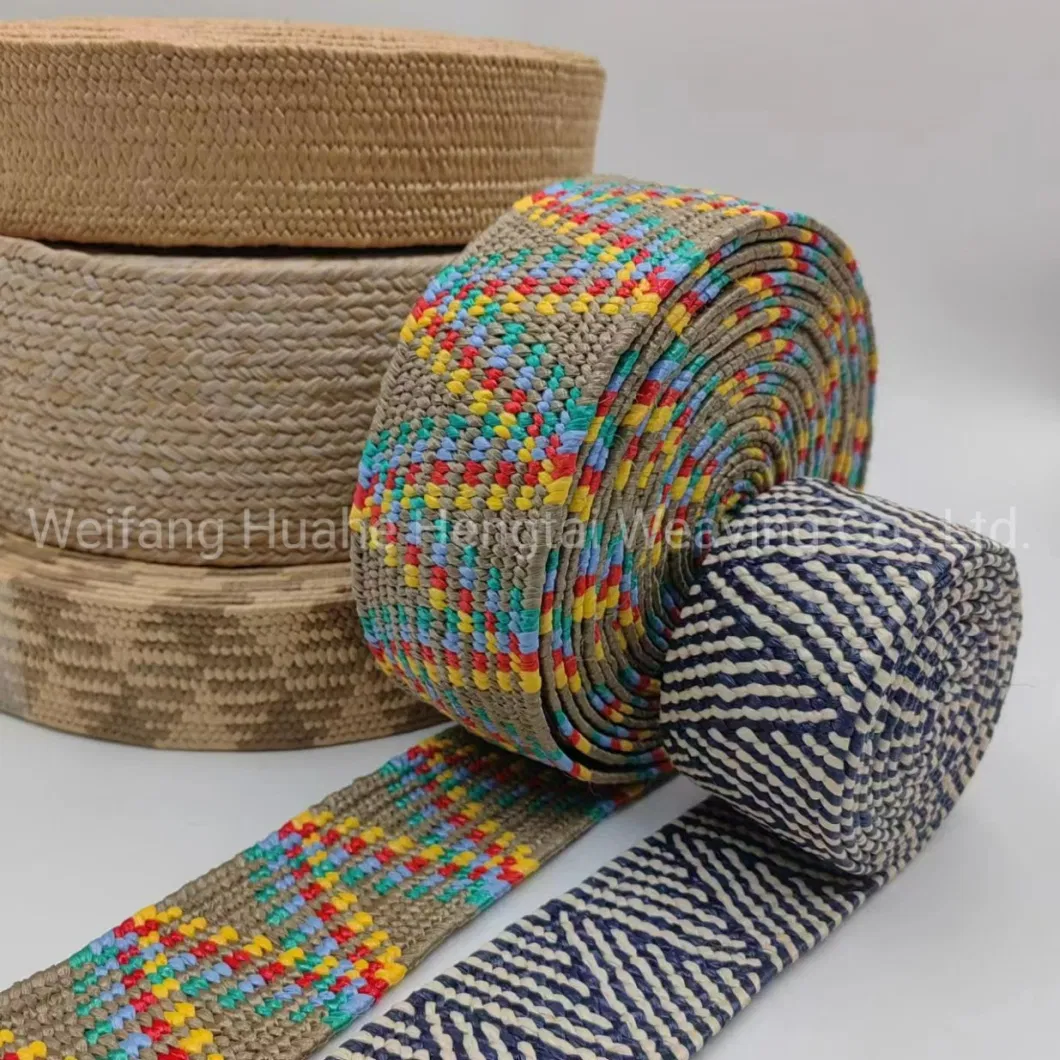 PP 6cm Grass Elastic Woven Belt Ribbon