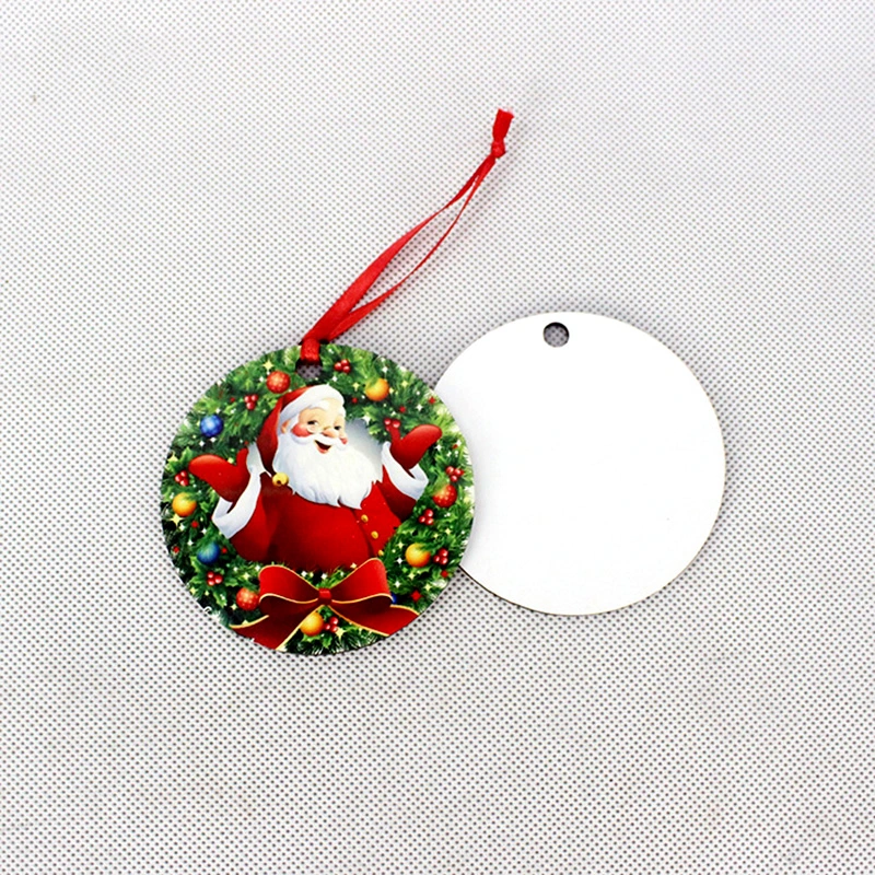 Rts Sublimation Blank White MDF Hardboard Wooden Christmas Tree Xmas Hanging Ornaments Tags Labels for White Sublimation Transfer