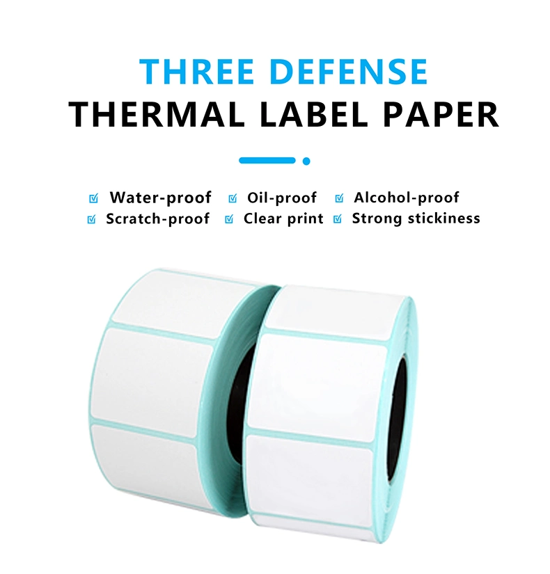 Custom Printed Logo White Thermal Transfer Blank Label