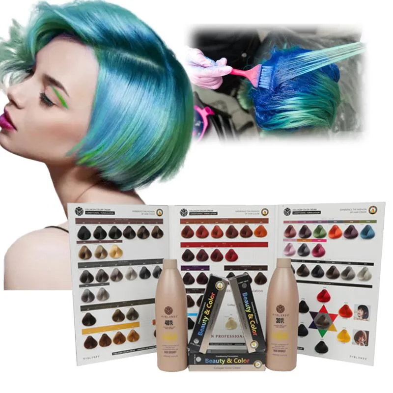 68 Colors Hair Color Cream Professional Salon Repair Damaged No Scalp Irritation Permanent Hair Collagen Color Dye 100ml Wholesale