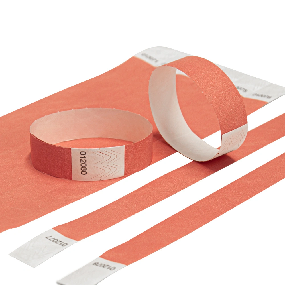 DIY Thermal Transfer Printing Logo Label Synthetic Medical Paper Wristbands for Hospital