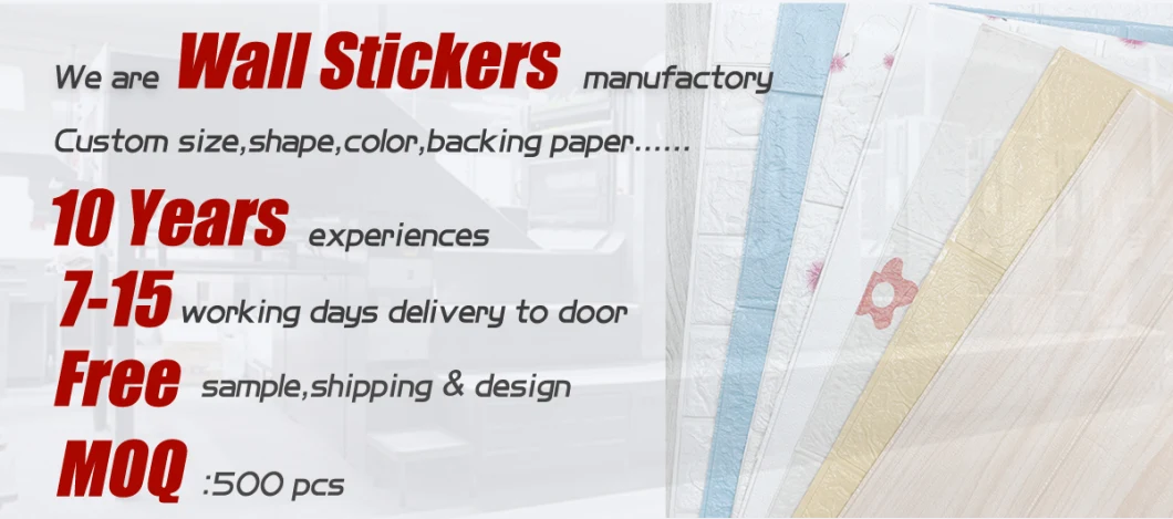 Colorful Brick Pattern Sticker Mural Wall Papers Wall Plastic Brick Sticker 3D
