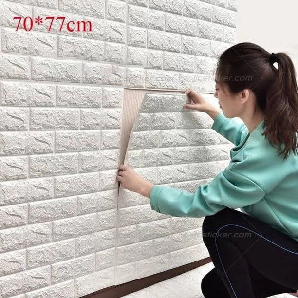 Colorful Brick Pattern Sticker Mural Wall Papers Wall Plastic Brick Sticker 3D