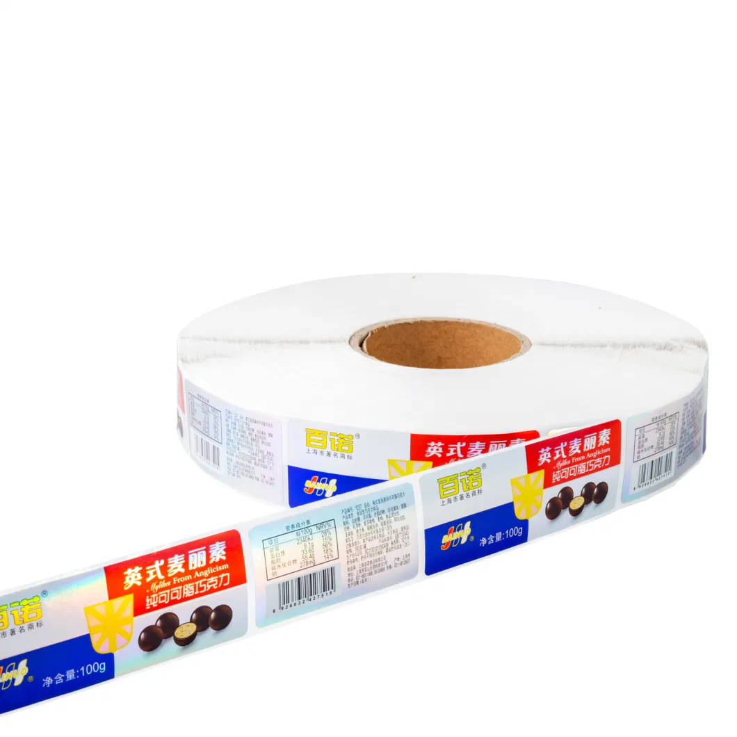Custom Print Food Product Self Adhesive Label Roll
