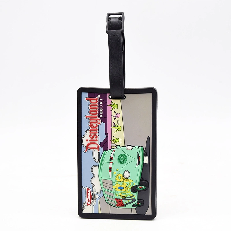 Chinese Factory Custom Cartoon Car Travel Flight Rubber Tags Cute PVC Silicone Luggage Tag