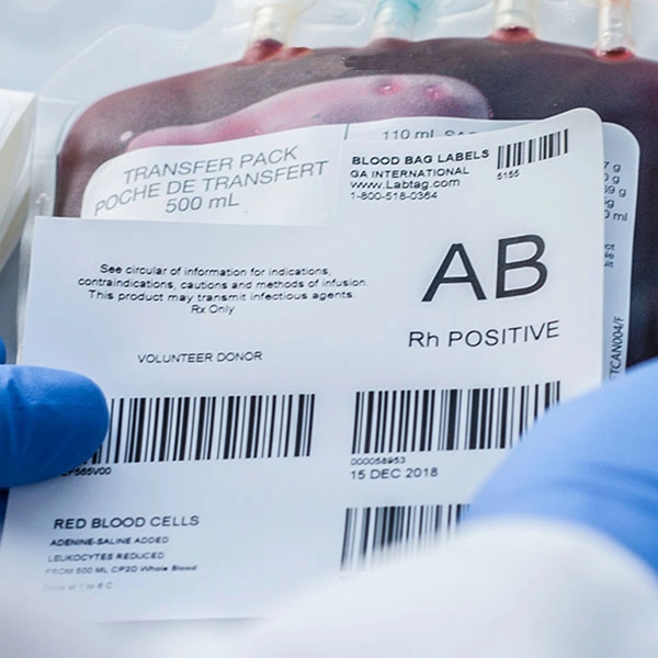 Healthcare Blood Plasma Supply Chain Management Anti-Liquid Medical UHF Blood RFID Label