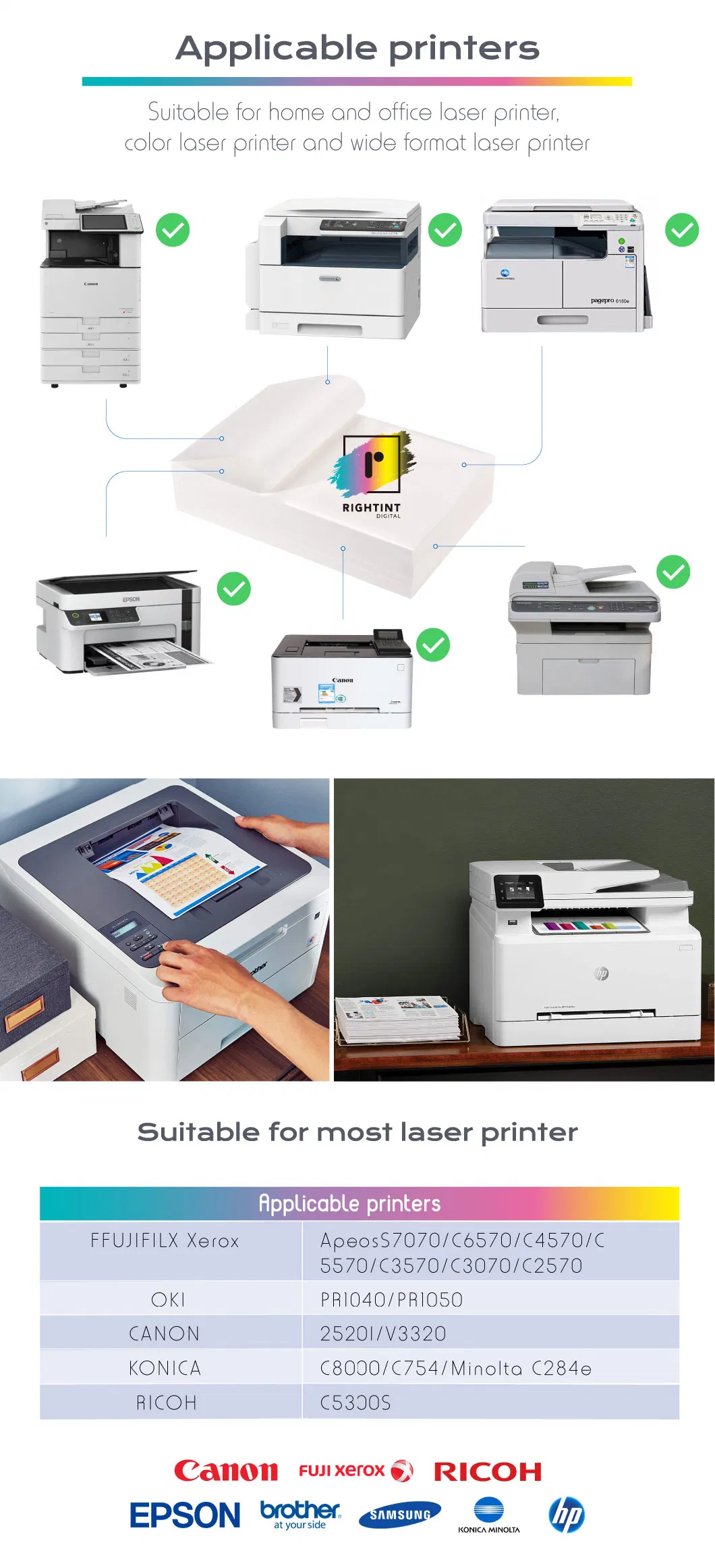 A3+Semi-Glossy Digital Printing Rightint Carton A3, A3+, OEM label vinyl sticker paper