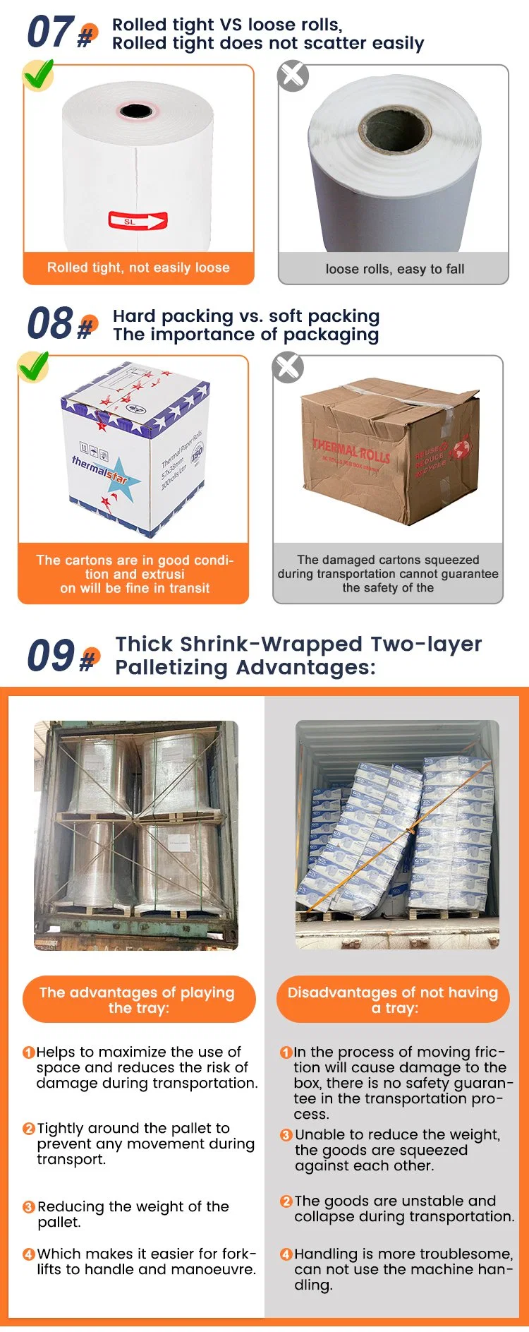 Thermal POS Till Paper Rolls 80*80mm 57*40mm Thermal Receipt Paper
