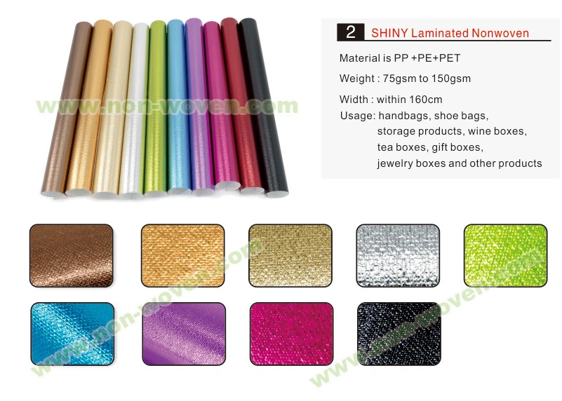 Shiny Metallic Silver Gold Coated Nonwoven Fabrics for Making Bags