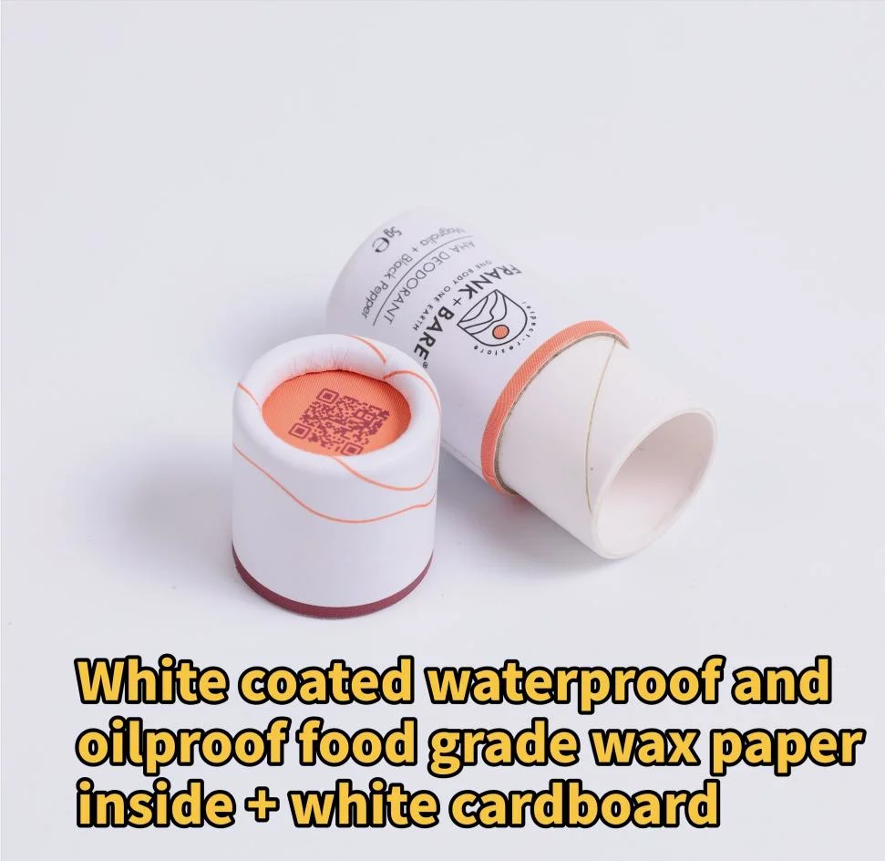 Wholesale Customized Round Deodorant Paper Packaging, Lip Balm Kraft Cardboard Cylinder Tube Oilproof