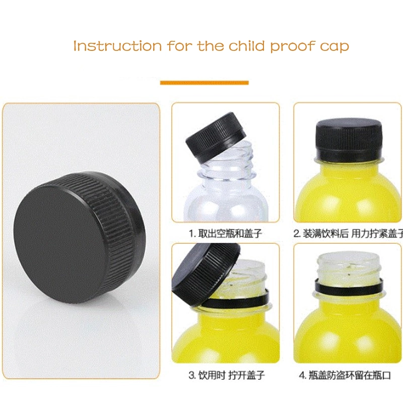 Factory Direct Sale 330ml Empty Pet Plastic Mineral Water Bottle with Black White Tamper Proof Lid