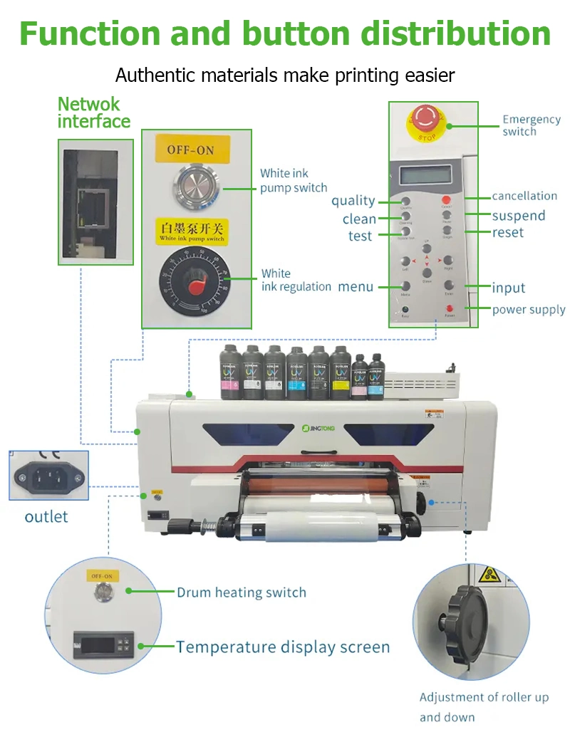 UV Roll to Roll Digital Label Printing Machine Dtf Transfer Sticker Printers for Any Surface