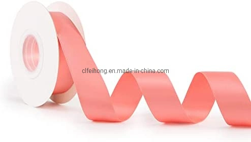 OEM Double Face Satin Ribbon/ Taffeta/ Grosgrain/Sheer Organza Ribbon for Wrapping/Decoration/Florist/Christmas Emerald Color