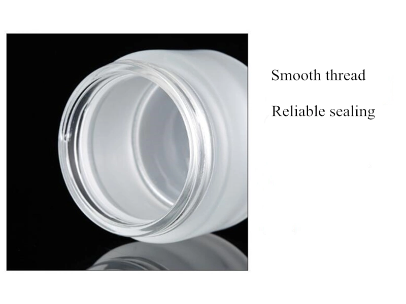 Factory Stock 30g 50g Frosted Cosmetic Jar for High-Grade Face Cream with Shiny Gold Silver Cap