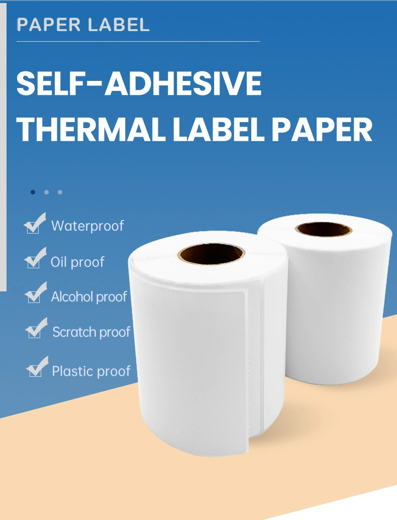 Custom Compatible Self Adhesive Paper Direct Thermal Sticker Paper Thermal Printed Label 4X6, 4X4 Shipping Label