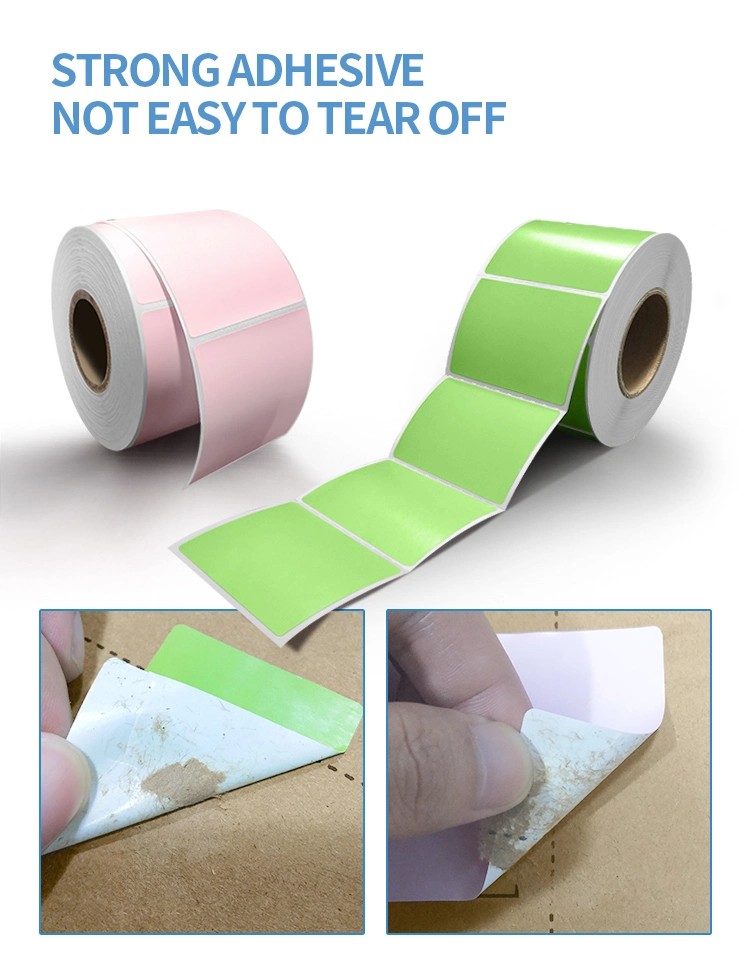OEM Semi-Glossy Face Paper Custom Printing Thermal Transfer Adhesive Label