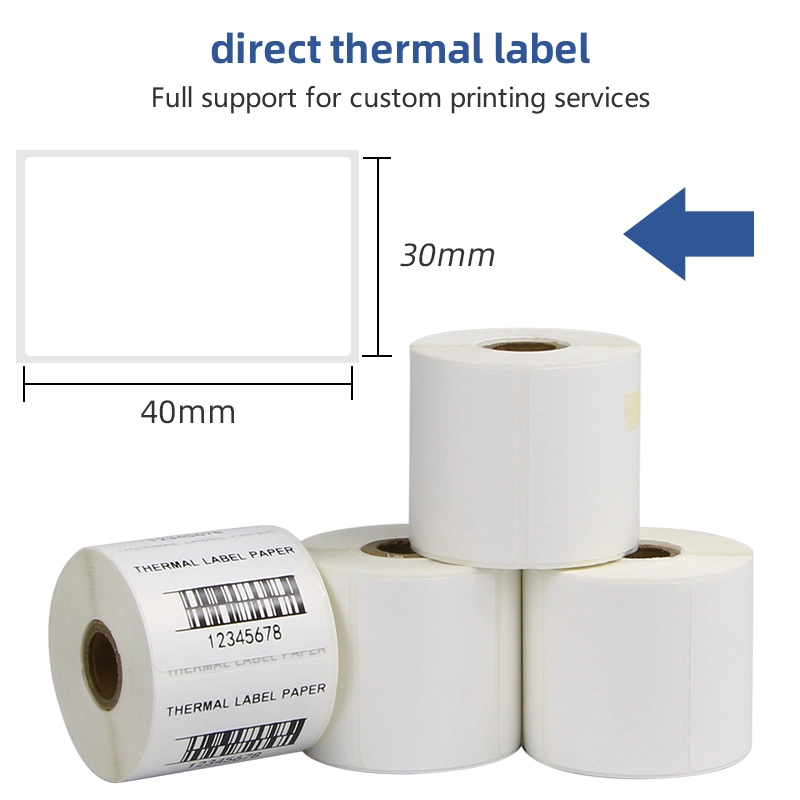 Custom Packaging Labels for Gift Bags Color Thermal Transfer Printing Label Sticker Paper Roll