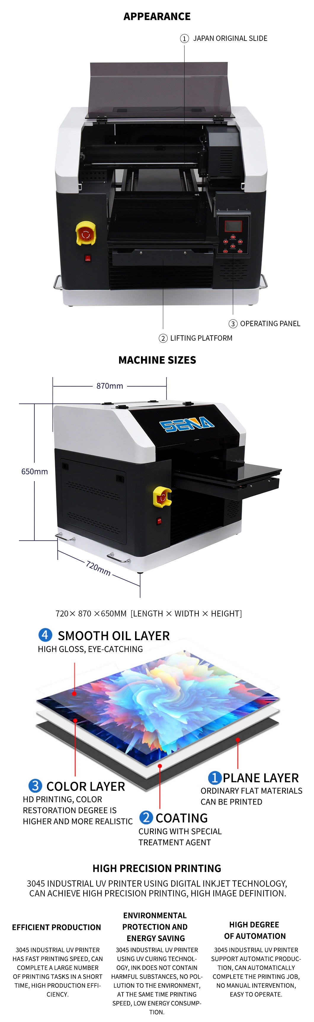 3045 Upgraded Christmas Gift Box Inkjet Printer Epson XP600 Sprinkler Holiday Bag UV Label Printer UV Printer