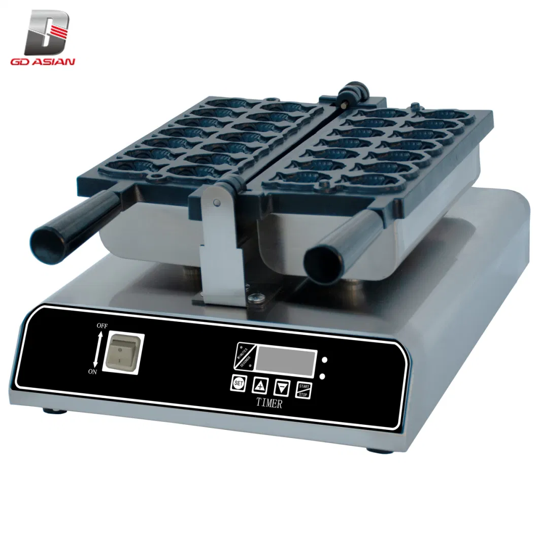 Commercial Fish Waffle Maker with Digital Controller