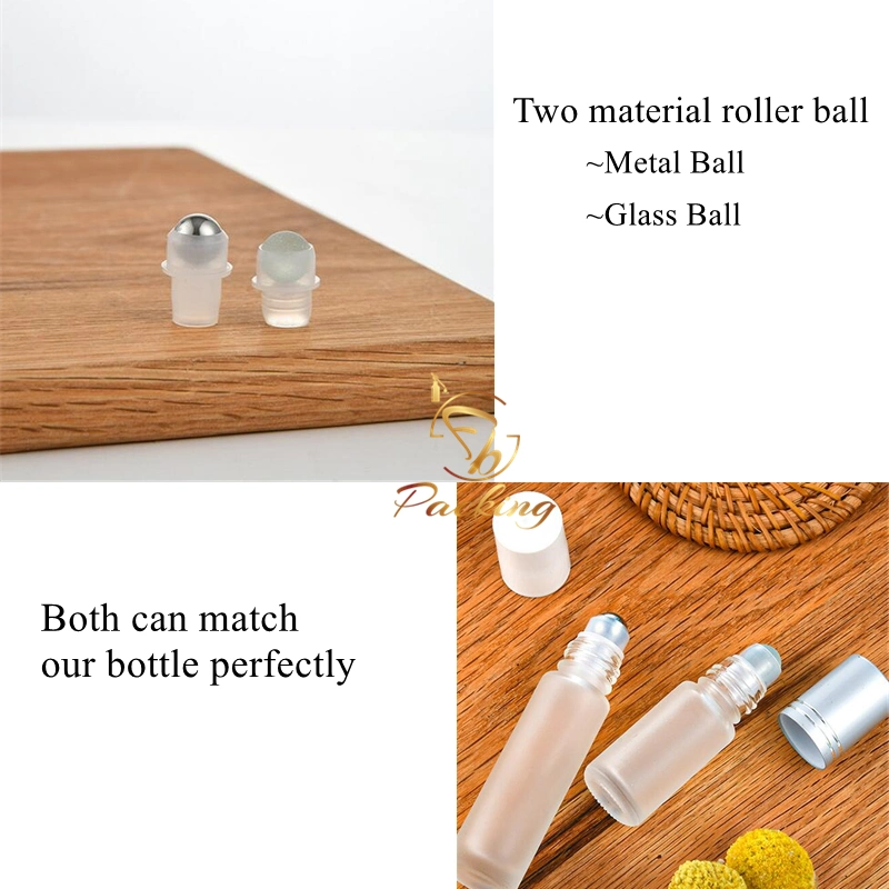 10% off 10 Ml Blue Glass Roll on Bottle with Silver Cap and Glass Ball