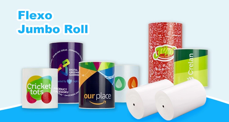 Flexographic Printing Jumbo Rolls Cast-Coated Art Paper Sticker Packaging Labels Self Adhesive Paper Roll Labels