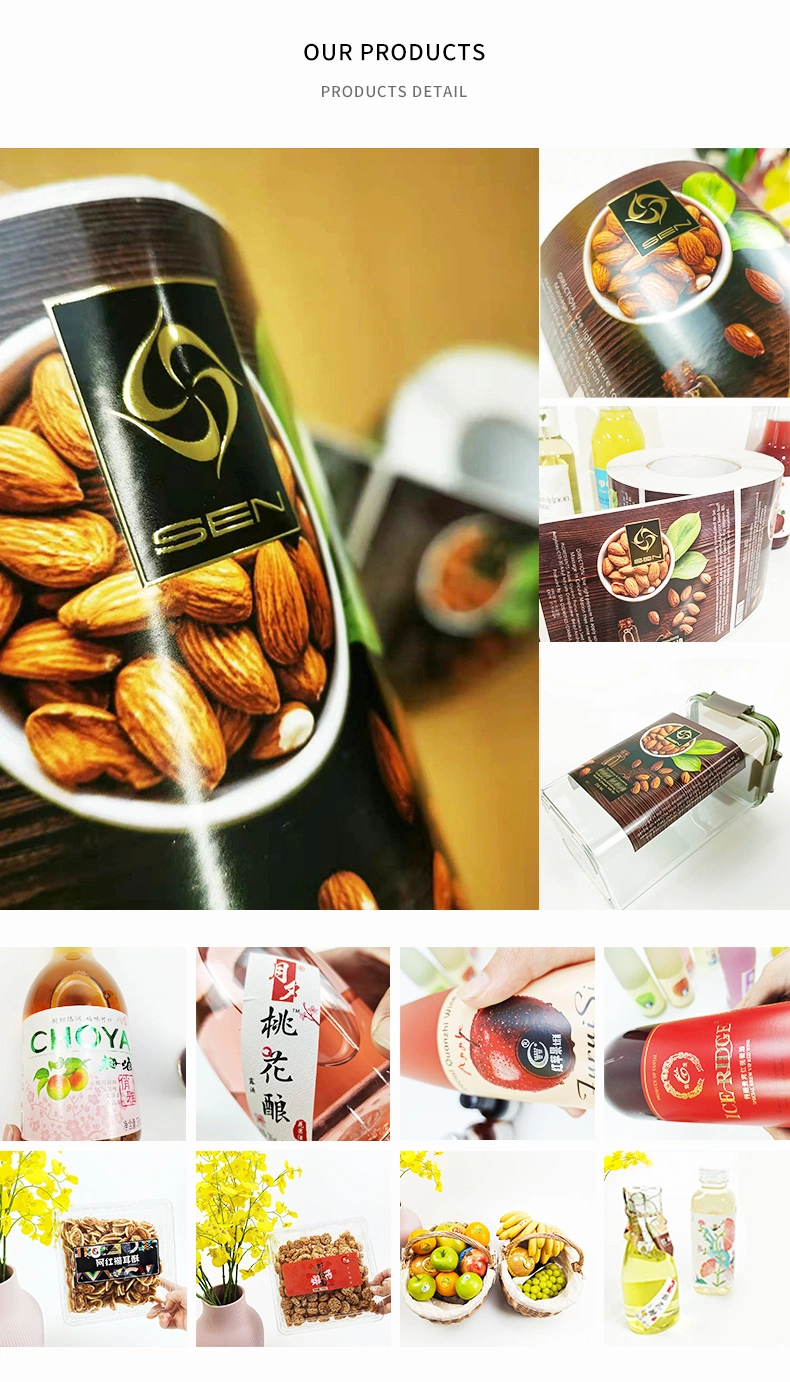 Wholesale Customized Beverage and Food Sticker Packaging