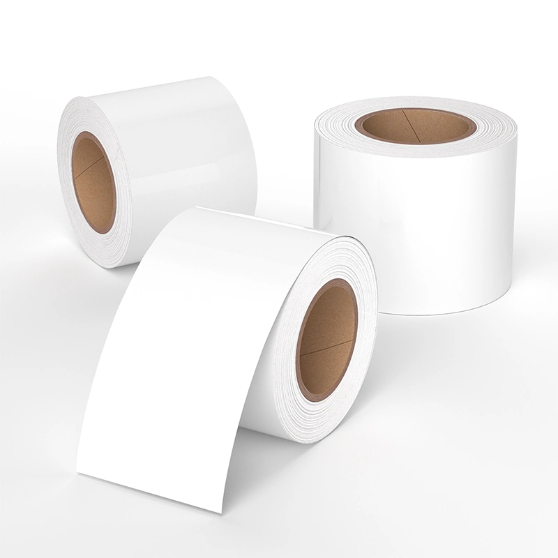 High Quality Custom Liner Less Printed Self Adhesive Direct Thermal Labels Roll with Without Liner
