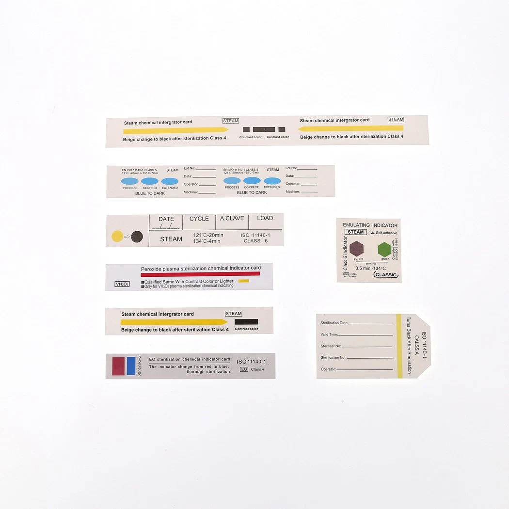 Chemical Plasma Sterilized Class 4 Steam Indicator Strip/ Label/ Tap for Sterilization Process Control