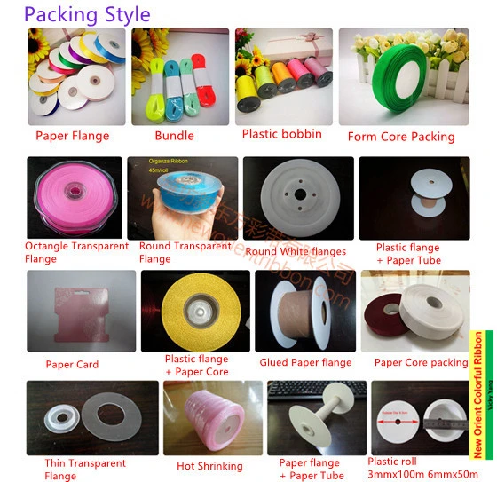 Wholesale Factory Liston Printing Double/ Single Face Satin Taffeta Grosgrain Sheer Organza Ribbon for Wrapping/Decoration/Garment/Christmas Gifts Bows