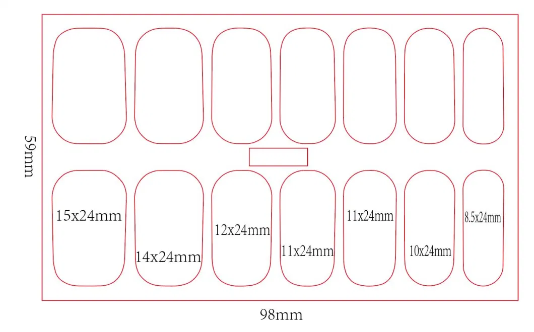 Colorful Nail Tips Nail Sticker