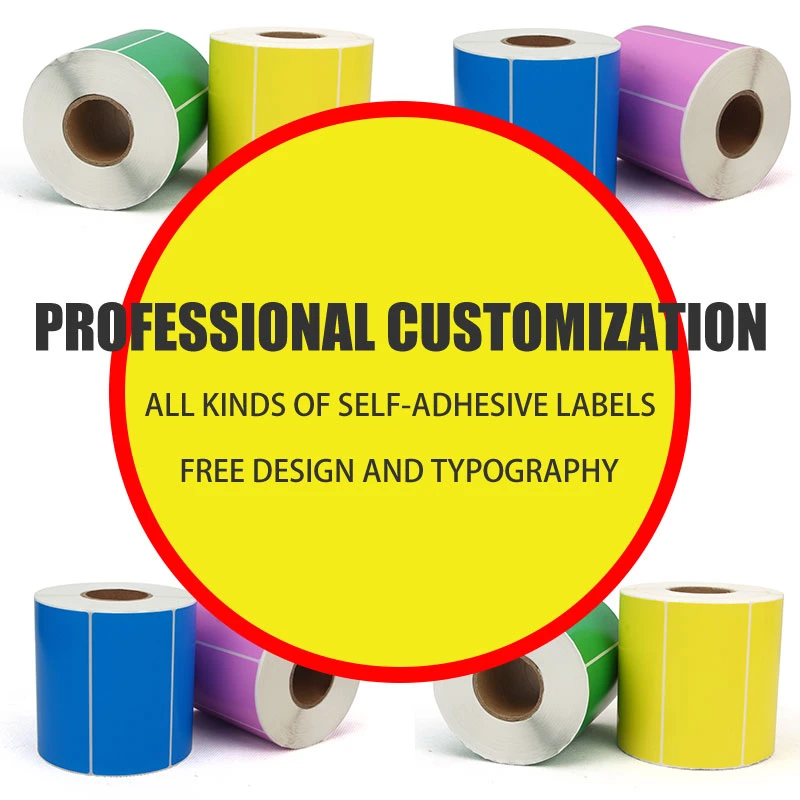 Cheap Price Color Shipping Barcodes Self-Adhesive Blank Waterproof 4X6 6X4 100 X 150 Direct Sticker Paper Thermal Label Rolls