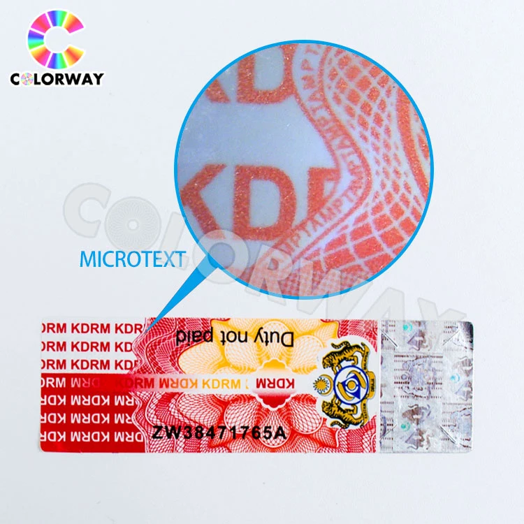 Waterproof Serial Number Qr Code Scratch off Printed Void Tamper Proof Silver Gold Adhesive Anti-Fake Anti-Counterfeiting Security Custom Hologram Sticker Label