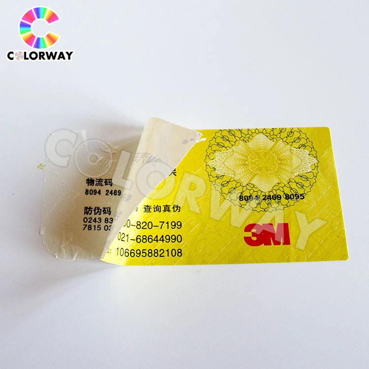 Waterproof Serial Number Qr Code Scratch off Printed Void Tamper Proof Silver Gold Adhesive Anti-Fake Anti-Counterfeiting Security Custom Hologram Sticker Label