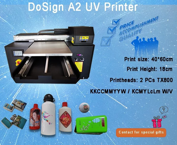 A2 UV Digital Inkjet Label Printer with White Ink